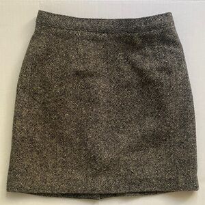 GAP Premium Classic Tailored Tweed Mini Skirt Size 4 Wool Blend Vintage Timeless